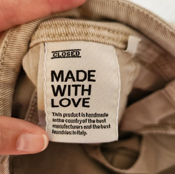 Closed Made In Italy Khaki Colored Jeans Size 31 - Picture 6 of 7